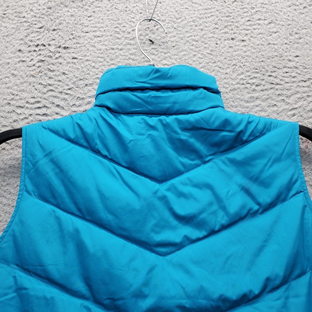 Lands' End Down Puffer Vest Womens Small Blue Quilted Winter Sleeveless Full Zip - Picture 6 of 8